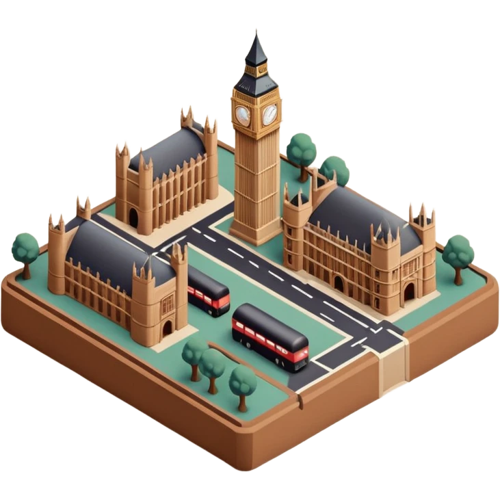 isometric london clay 3d emoji