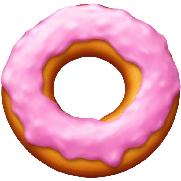 Hairy pink donut emoji