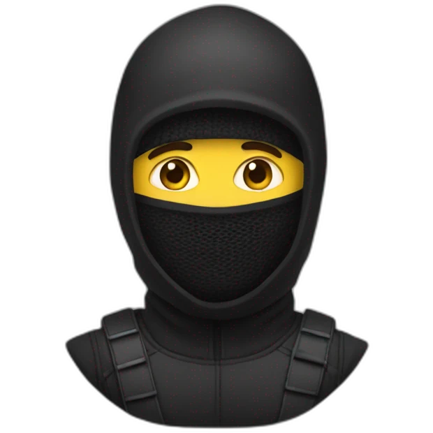 man with a balaclava emoji