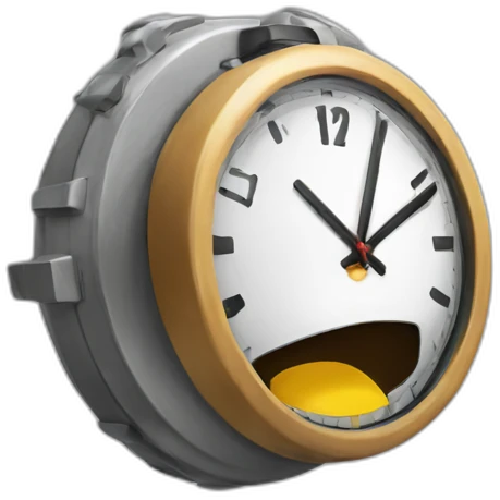 clock getting mad emoji