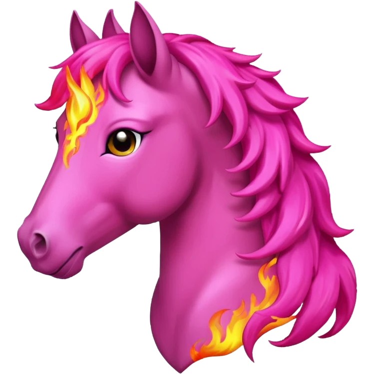pink fire horse  emoji