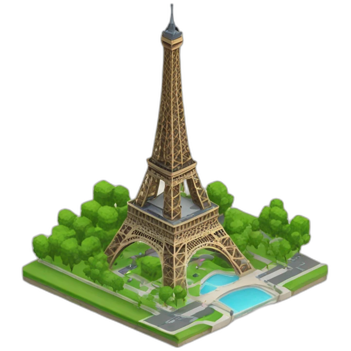 Une poubelle mangeant la tour Eiffel emoji