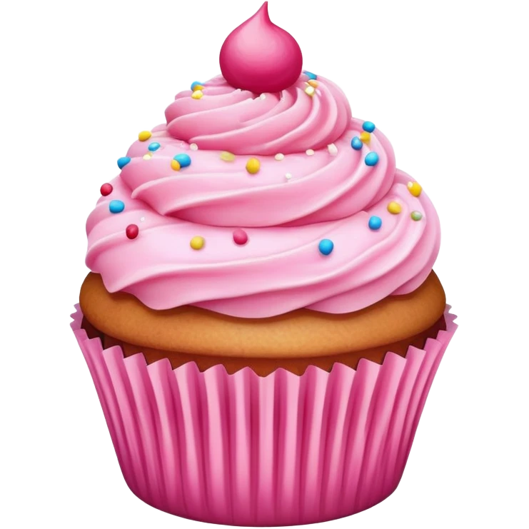 cupcake with pink icing emoji