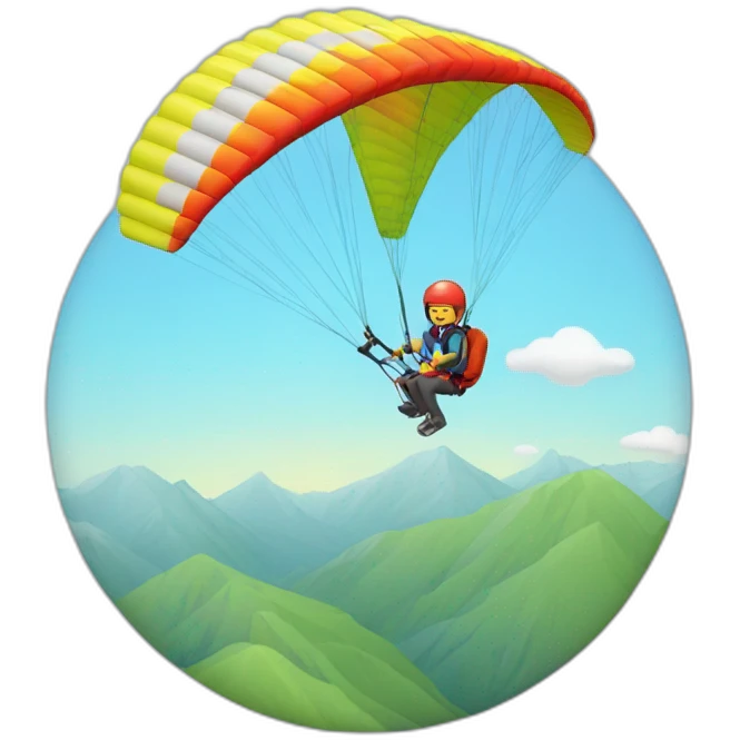 Paragliding birthday emoji