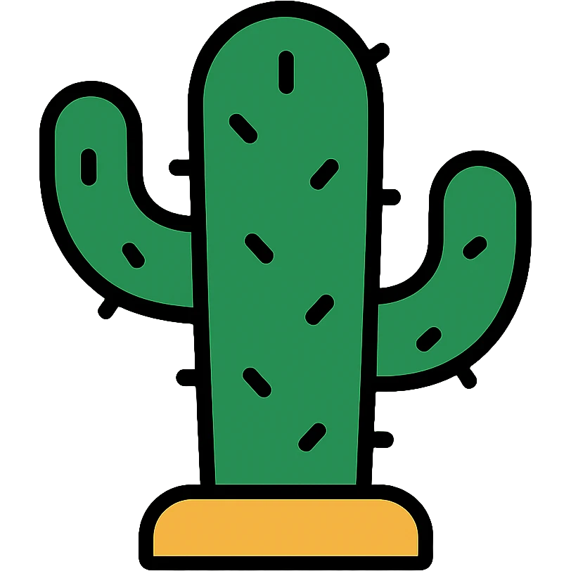Green cactus icon emoji