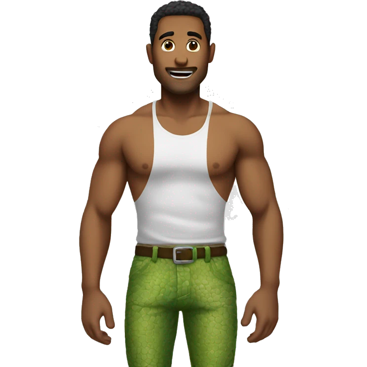 a men in a dino pants emoji