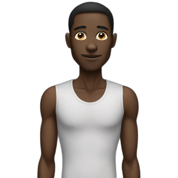very very skinny black man emoji