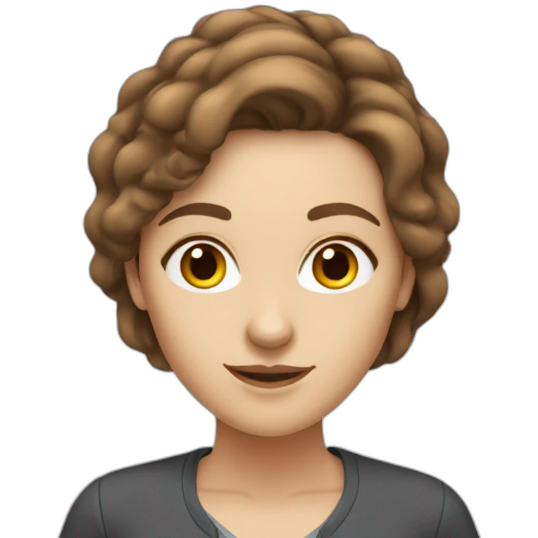  Caucasian woman with brown hair promoted at work emoji