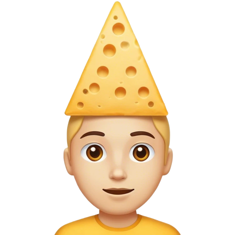 Packers fan with a cheese triangle on his head emoji