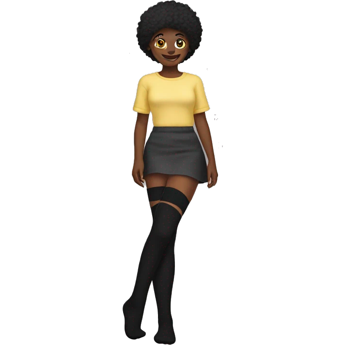 Black over knee socks emoji