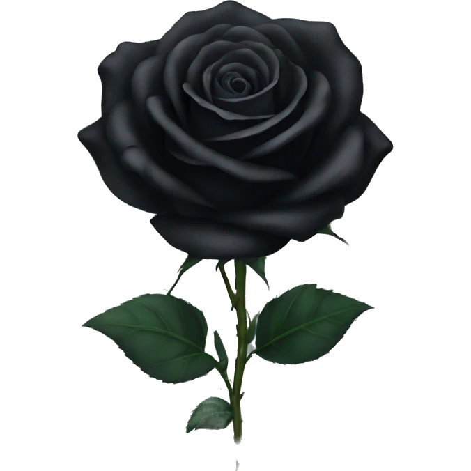 5 Black rose emoji