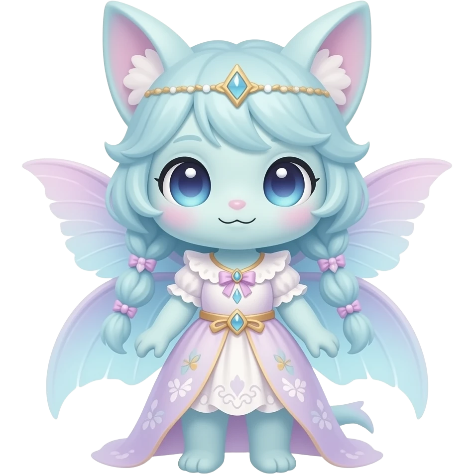 Fantasy cute pastel dainty elegant dainty divine vernid-Trico-Fionbri-creature emoji
