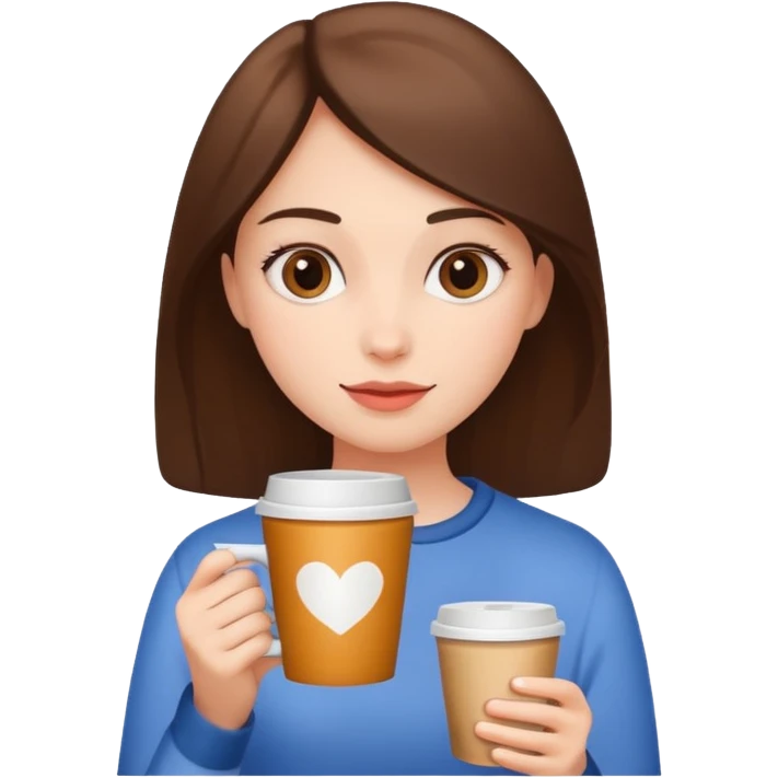 girl with coffee in the hand emoji
