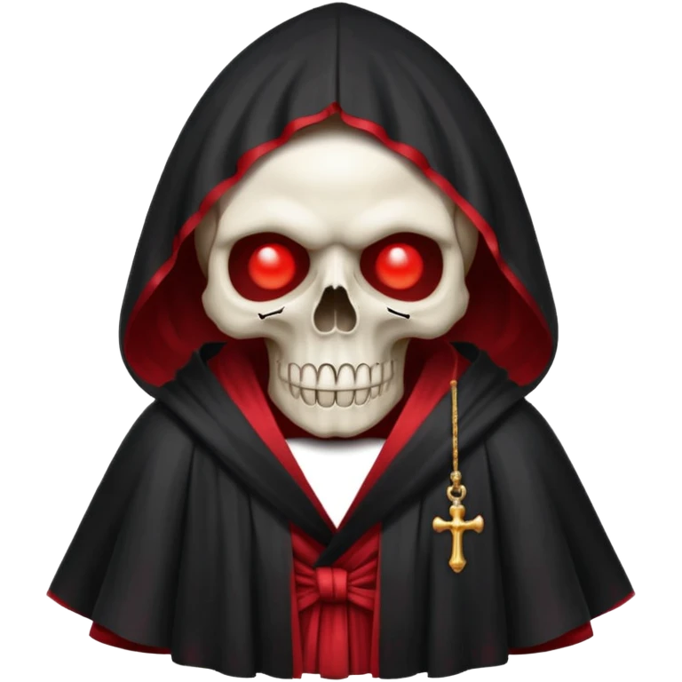 skull with red eyes draped in a dark robe emoji