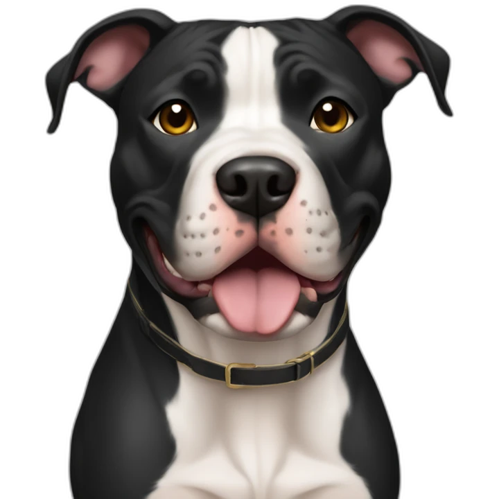 perro pitbull negro emoji