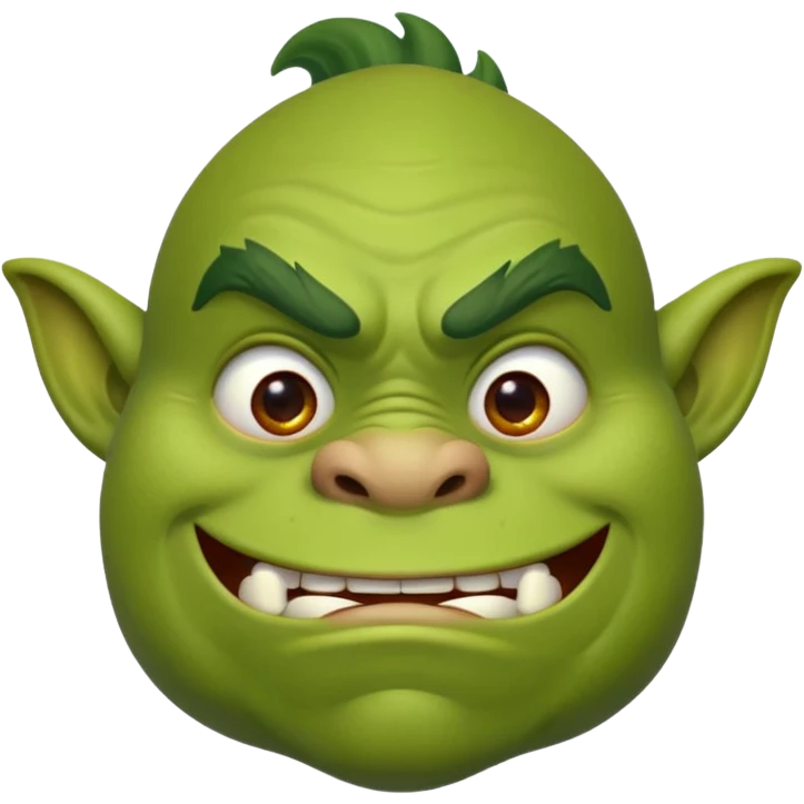 Ogre face goofy emoji