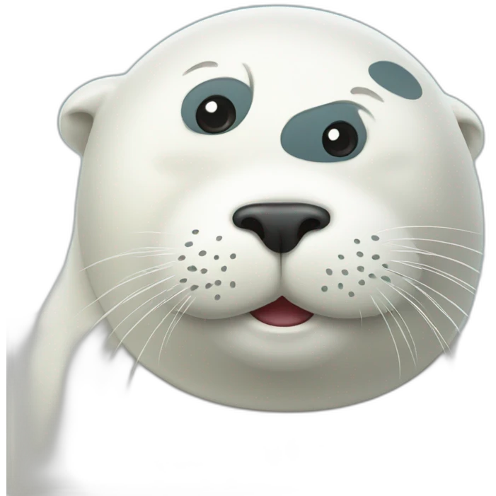 cute white seal emoji