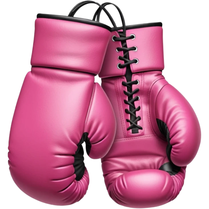 Pink boxing gloves emoji