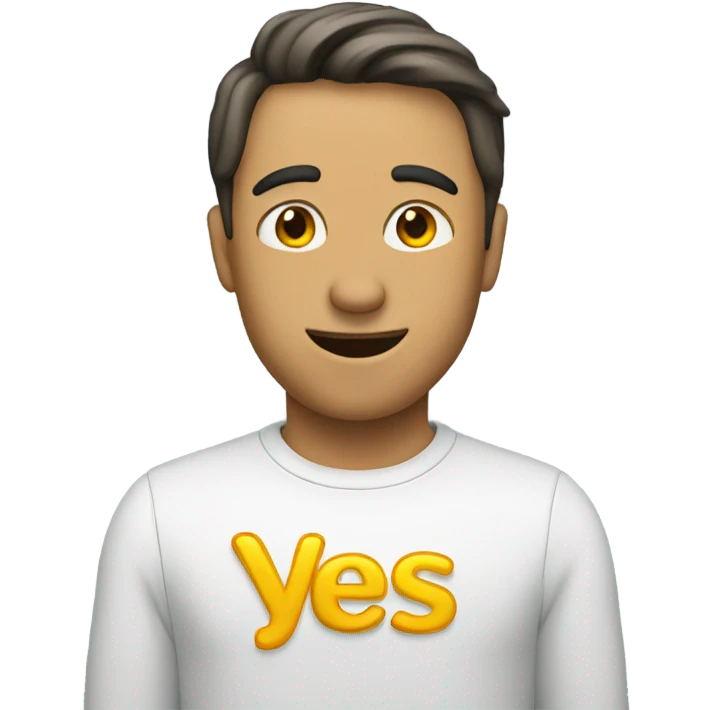 Text saying yes emoji