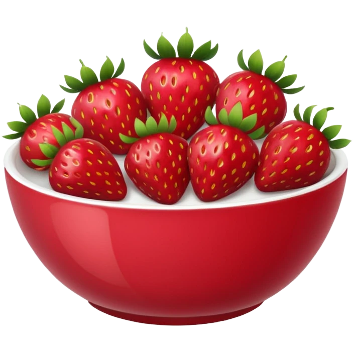 Bowl of strawberries  emoji