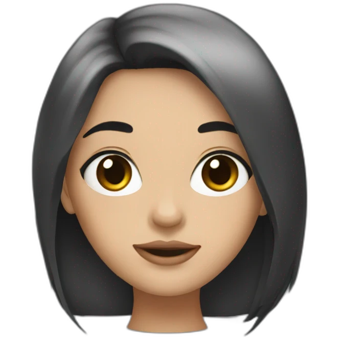 GIRL WITH A BLACK HAIR, CHANNEL STYLE emoji