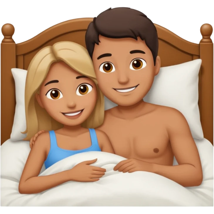 Sexy couple filming bed emoji