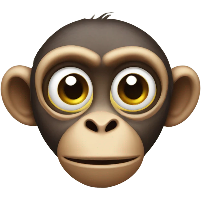 Monkey with giant eyes emoji
