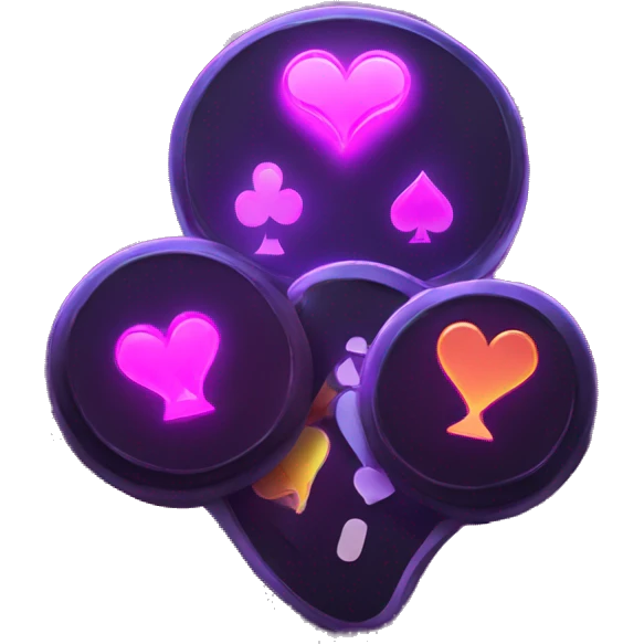 poker with neon elements emoji
