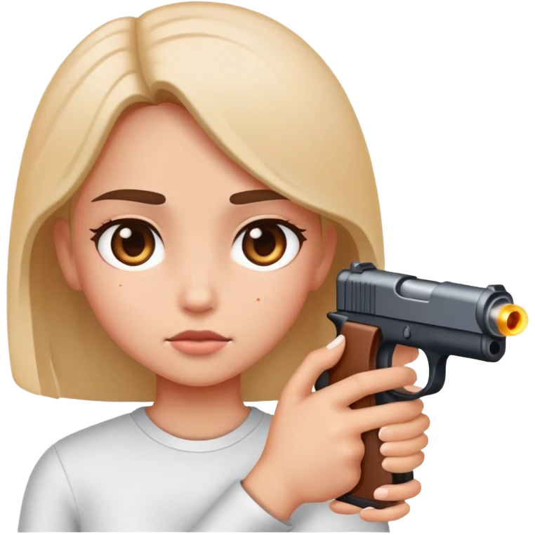 A girl getting shot in the back  emoji