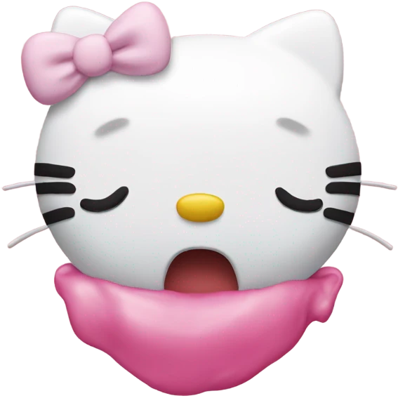 Hello Kitty sticking her tongue out  emoji