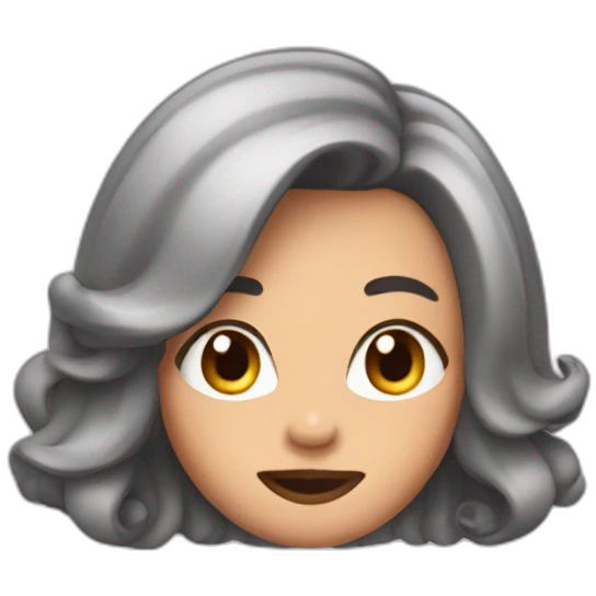 The girl farts Bob hairstyle. emoji