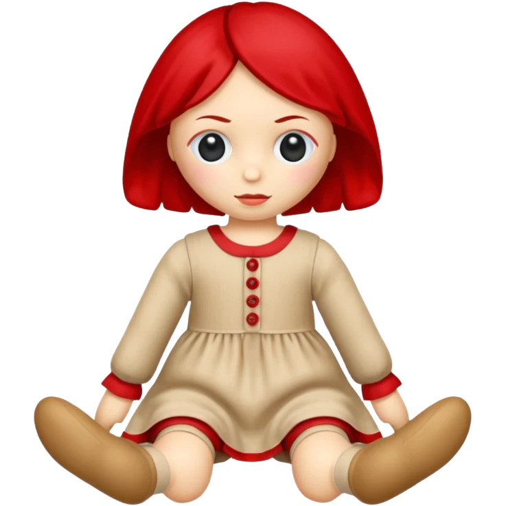 rag doll with button eyes emoji