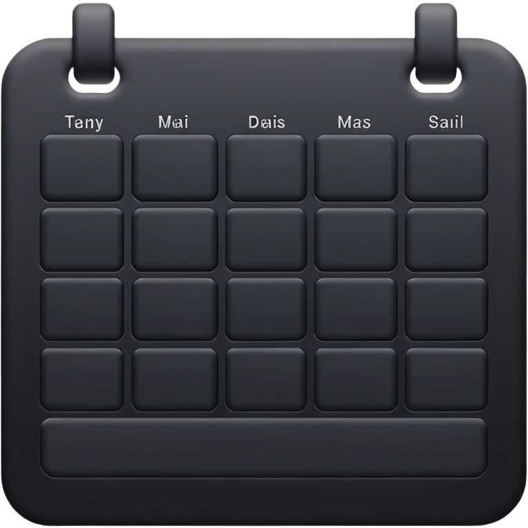 payment schedule — a black matte calendar emoji