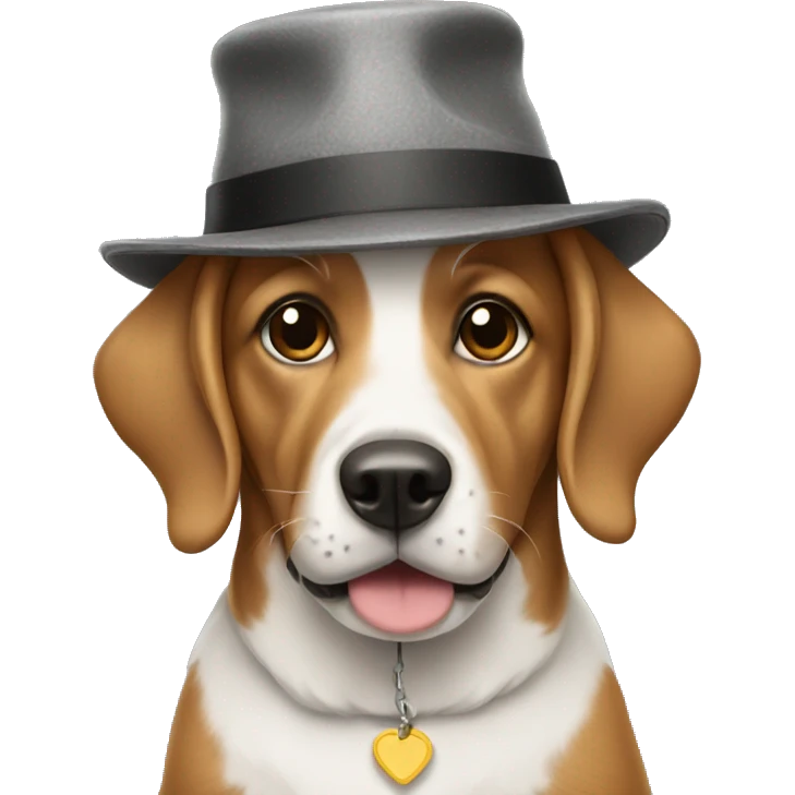 Dog wearing a hat  emoji