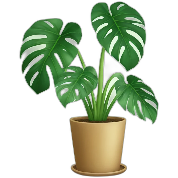 Monstera indoor plant emoji