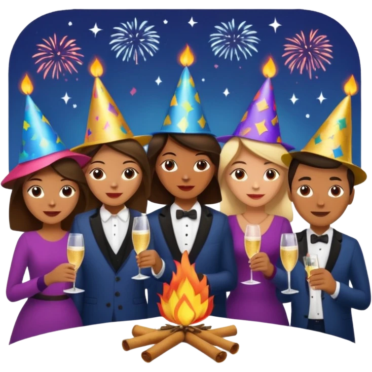 Bonfire Night with music emoji