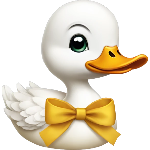 Duck with bow emoji
