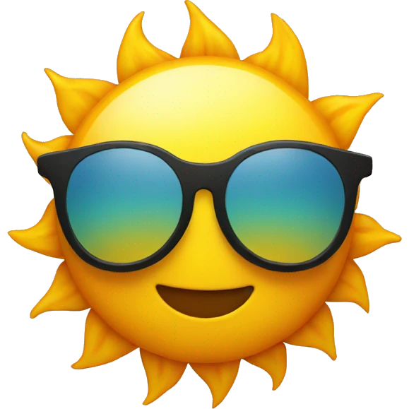 sun with sunglasses  emoji
