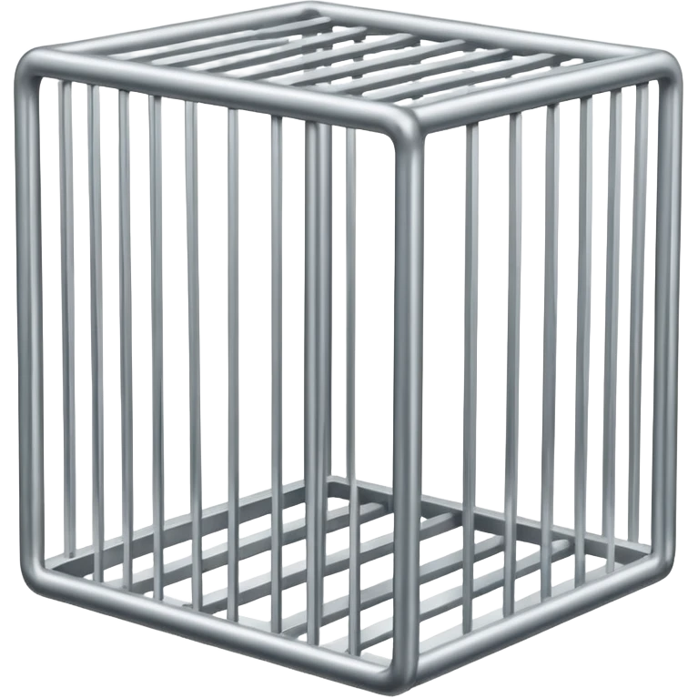 simple cage thin bars straight square surface emoji