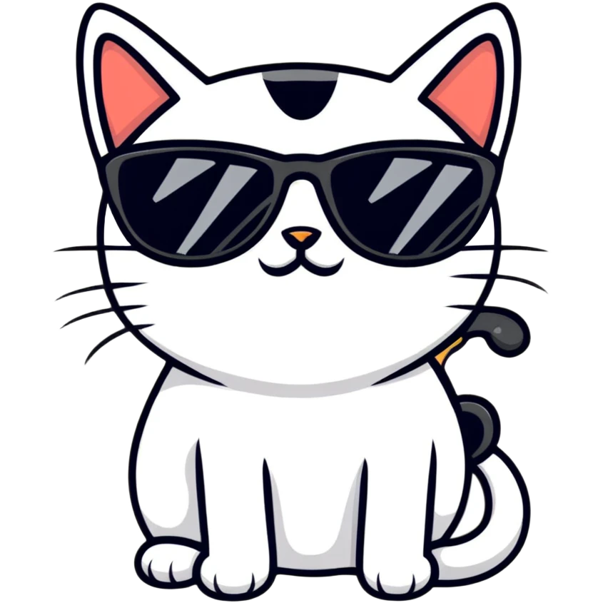 Cat with sunglasses emoji