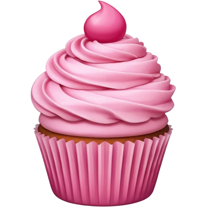Cupcake with pink icing emoji