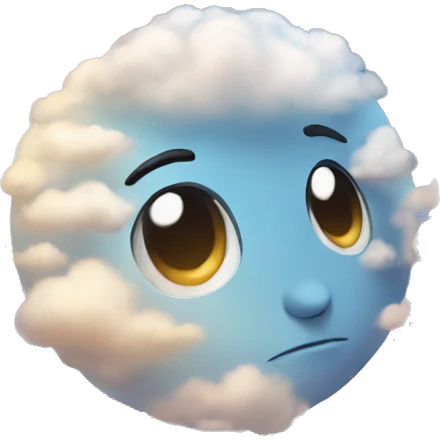 head looking in the sky emoji
