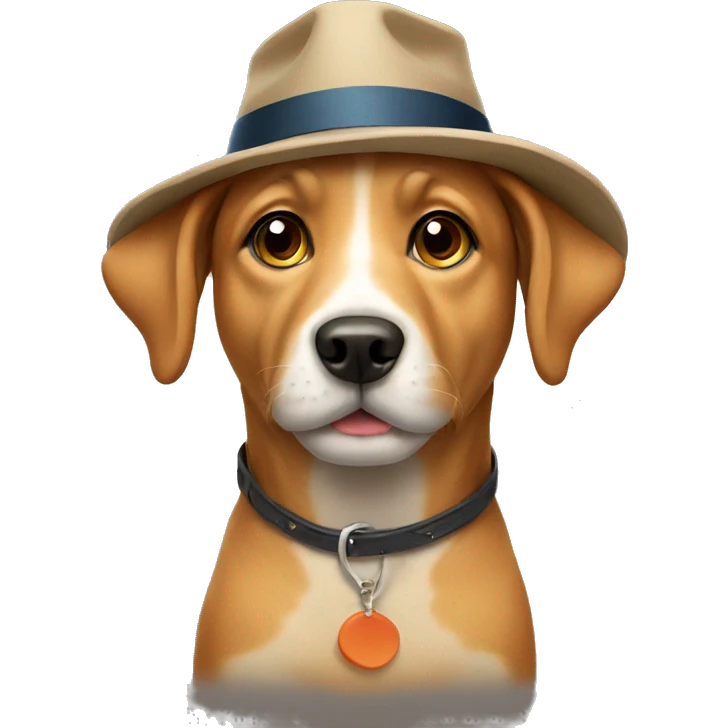 dog with hat emoji