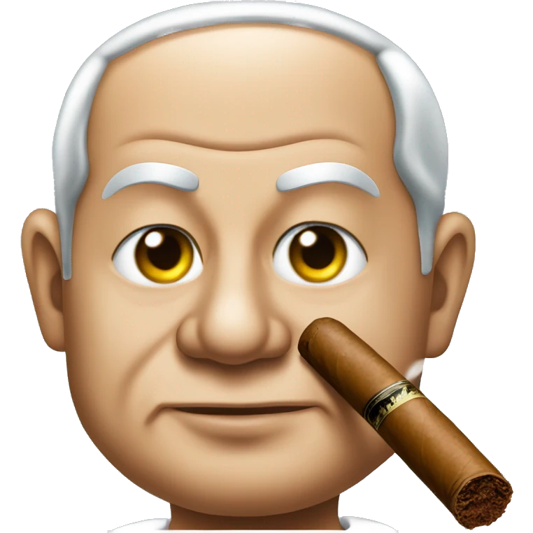 Benjamin Netanyahu smokes a cigar emoji