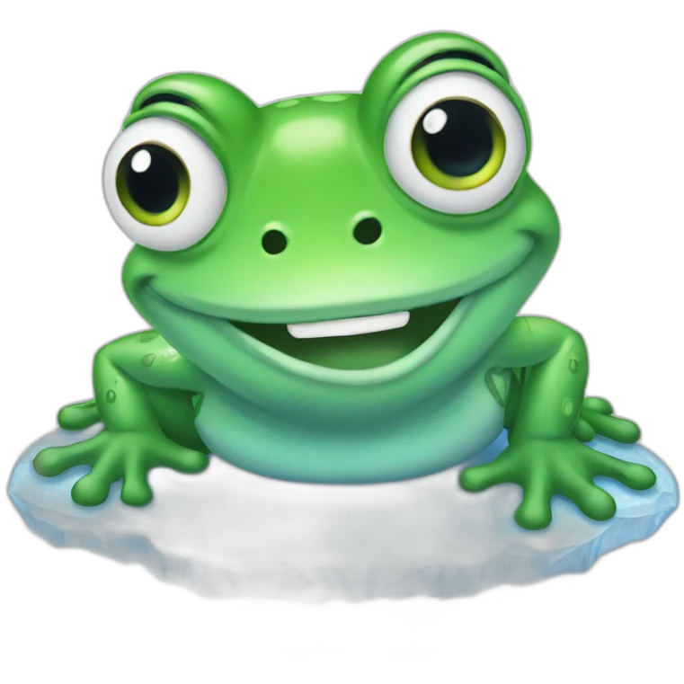 frozen Elsa frog emoji