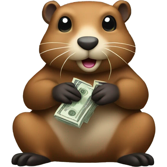 Beaver with cash  emoji