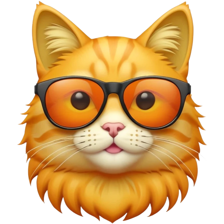 Yellow Cat with sunglasses emoji