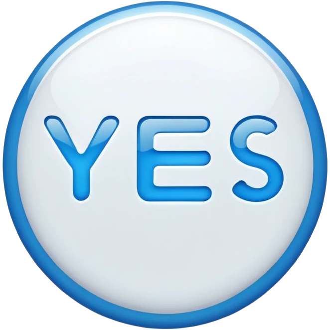 Button that says yes emoji