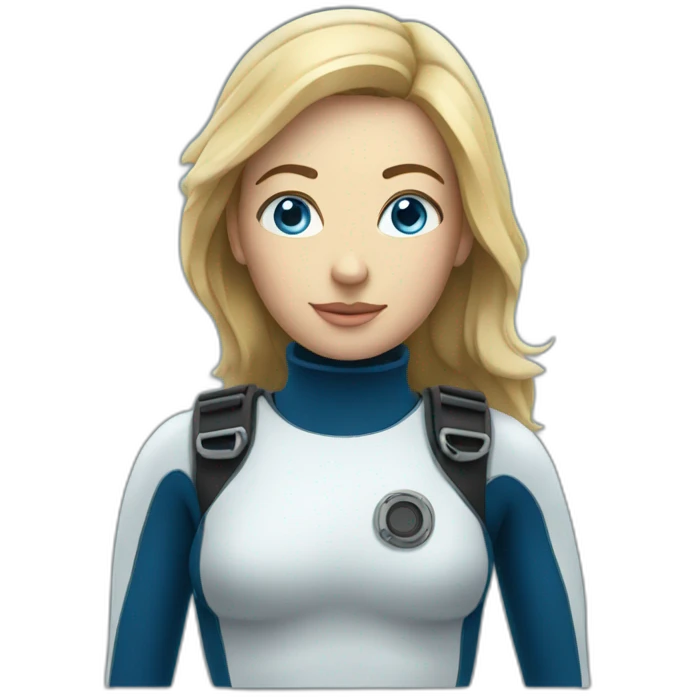 woman scubadiver with blue eyes emoji