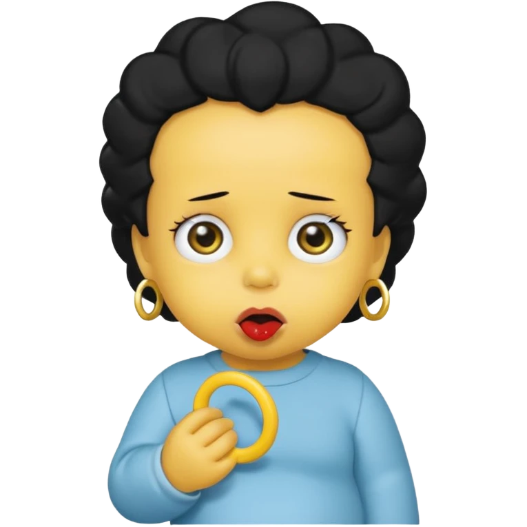 dark yellow baby, maggie simpson. emoji